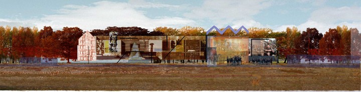 Collage of  Bannockburn Visitor Centre proposal ...